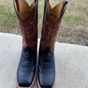 Justin Men’s Square toe Ostrich Boots